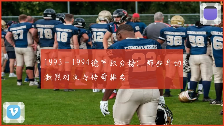 1993 - 1994德甲积分榜：那些年的激烈对决与传奇排名